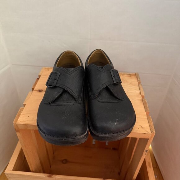 Birkenstock Mens Size 40 US 7-7.5 Black Leather Buckle Strap Trent Loafer Shoes - Picture 6 of 16